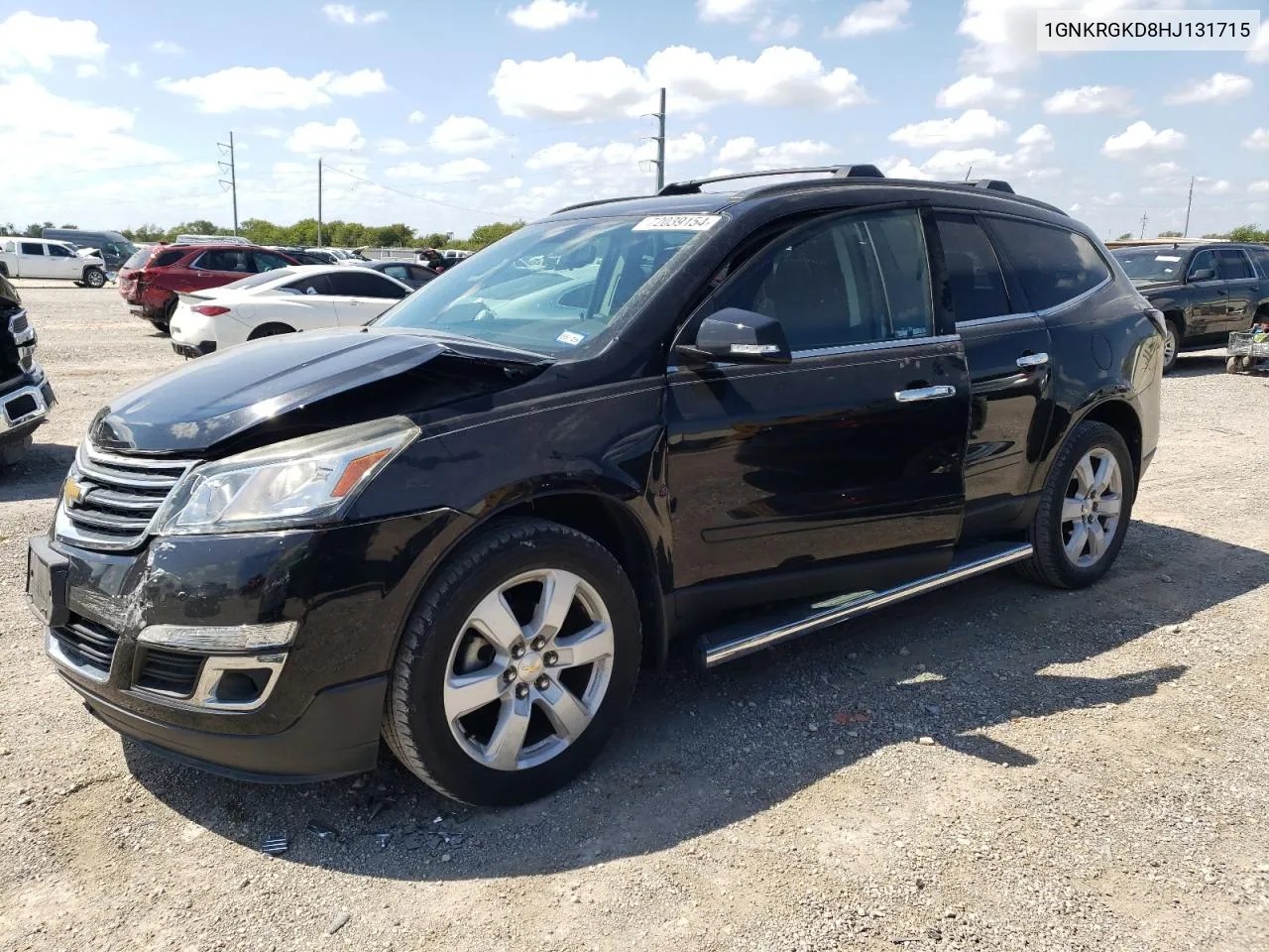 2017 Chevrolet Traverse Lt VIN: 1GNKRGKD8HJ131715 Lot: 72039154