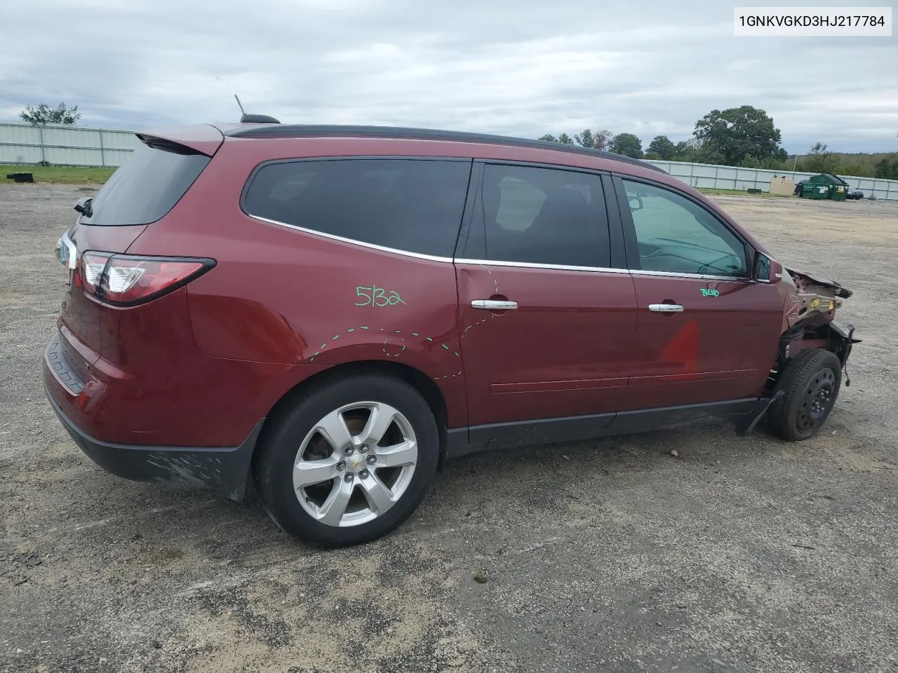 2017 Chevrolet Traverse Lt VIN: 1GNKVGKD3HJ217784 Lot: 72388324