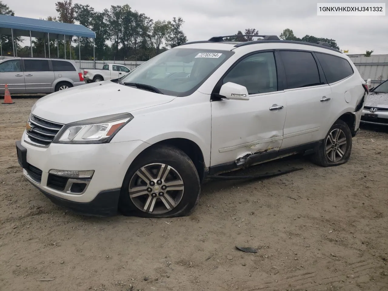 2017 Chevrolet Traverse Lt VIN: 1GNKVHKDXHJ341332 Lot: 72765754