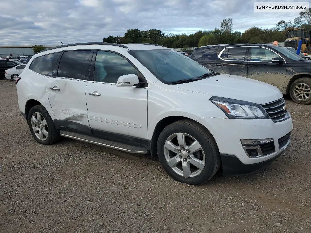 2017 Chevrolet Traverse Lt VIN: 1GNKRGKD3HJ313662 Lot: 73137064