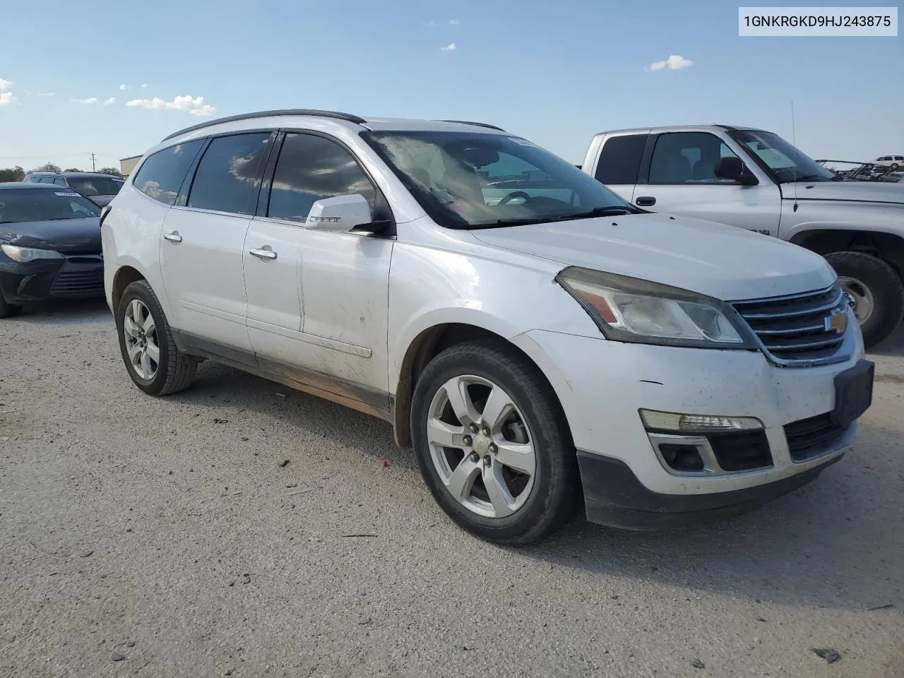 2017 Chevrolet Traverse Lt VIN: 1GNKRGKD9HJ243875 Lot: 73302674