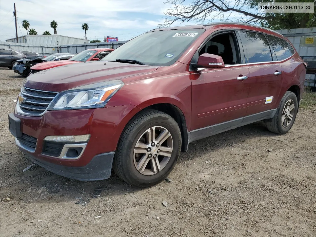 1GNKRGKDXHJ113135 2017 Chevrolet Traverse Lt