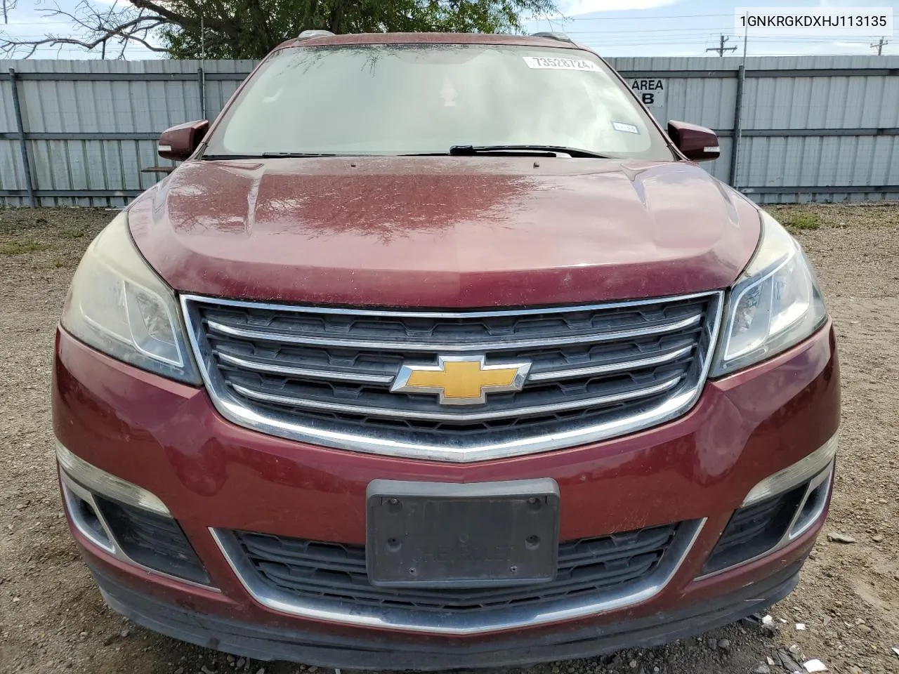 1GNKRGKDXHJ113135 2017 Chevrolet Traverse Lt