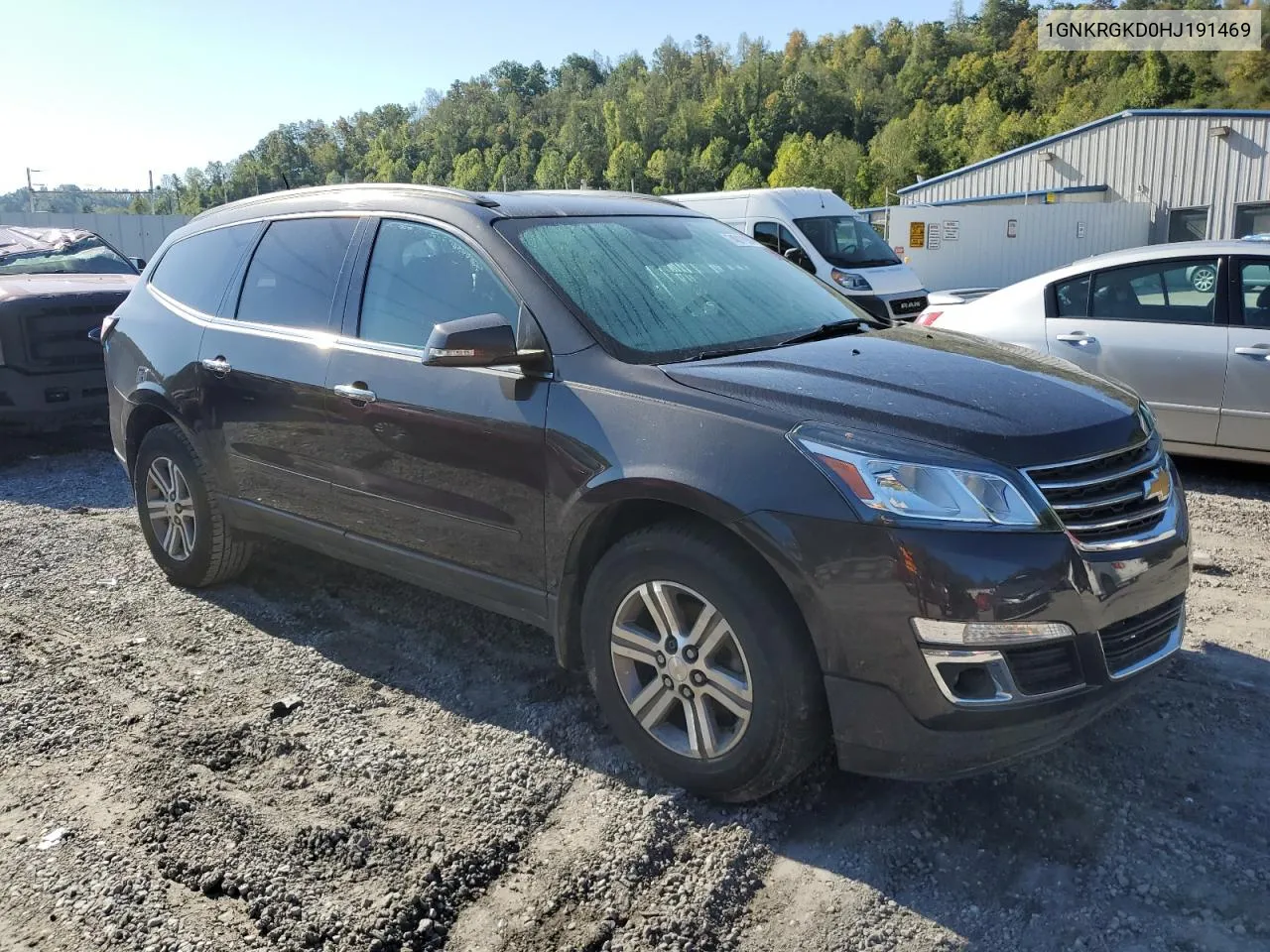 2017 Chevrolet Traverse Lt VIN: 1GNKRGKD0HJ191469 Lot: 74011904