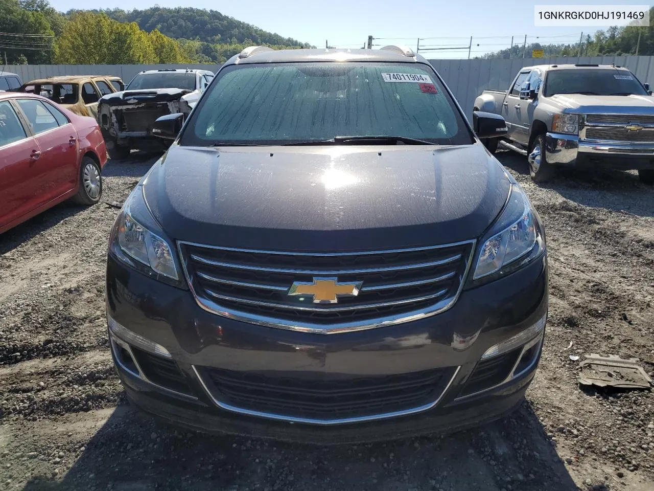 2017 Chevrolet Traverse Lt VIN: 1GNKRGKD0HJ191469 Lot: 74011904