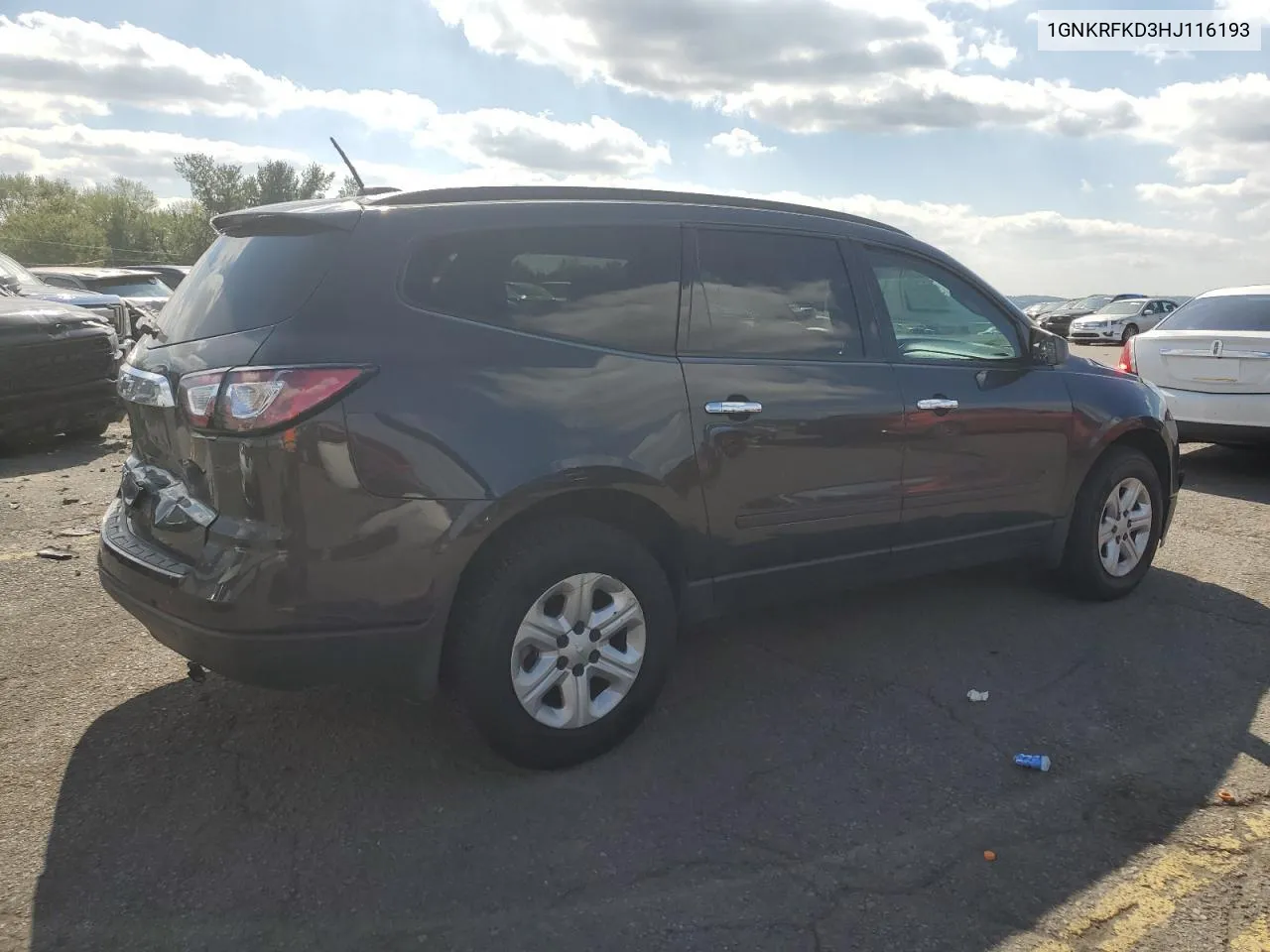 2017 Chevrolet Traverse Ls VIN: 1GNKRFKD3HJ116193 Lot: 74118484