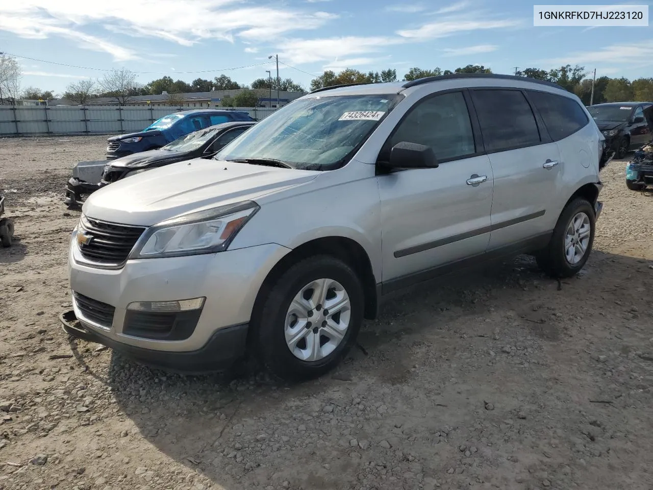 2017 Chevrolet Traverse Ls VIN: 1GNKRFKD7HJ223120 Lot: 74326424