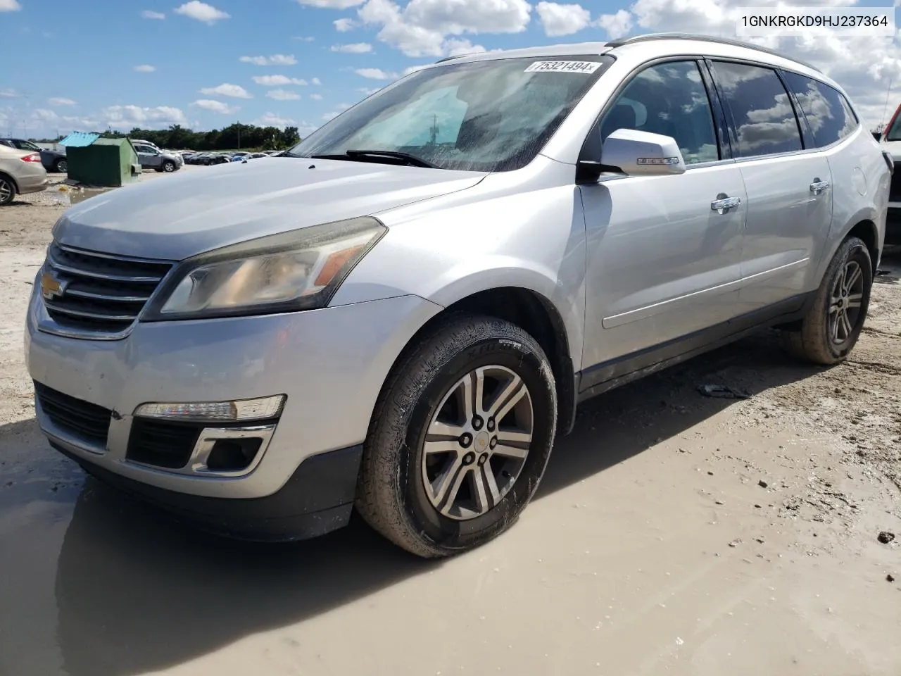 2017 Chevrolet Traverse Lt VIN: 1GNKRGKD9HJ237364 Lot: 75321494