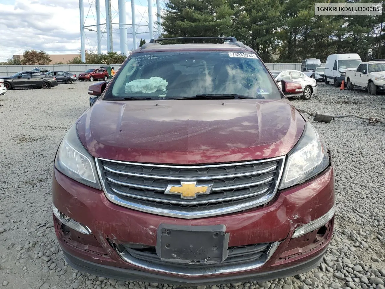 2017 Chevrolet Traverse Lt VIN: 1GNKRHKD6HJ300085 Lot: 75939634