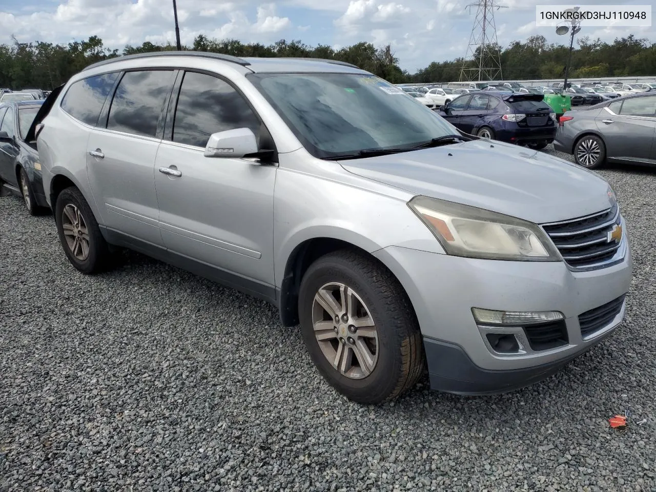 2017 Chevrolet Traverse Lt VIN: 1GNKRGKD3HJ110948 Lot: 75955844