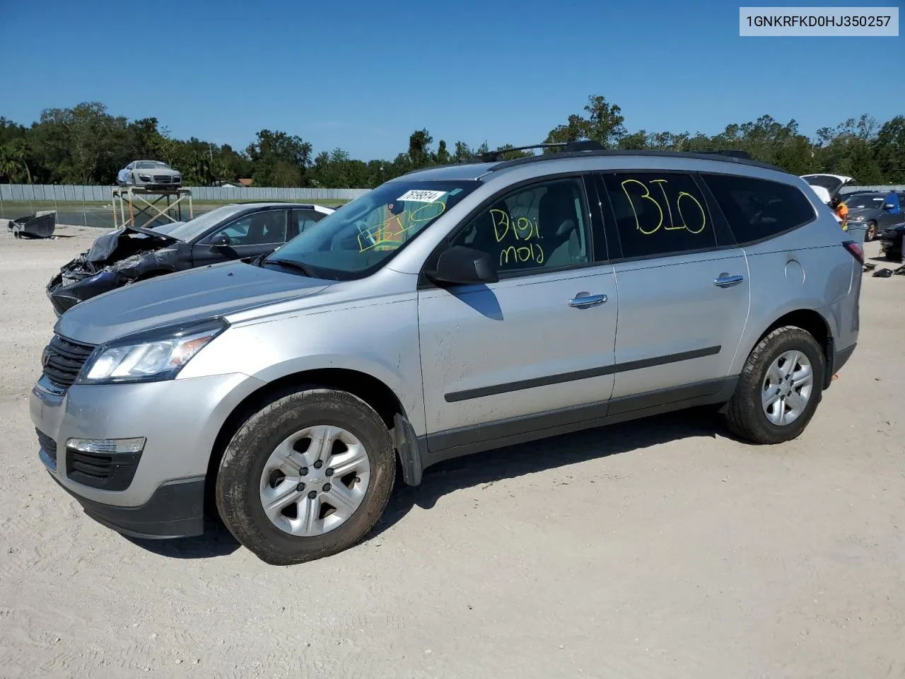 2017 Chevrolet Traverse Ls VIN: 1GNKRFKD0HJ350257 Lot: 76199514