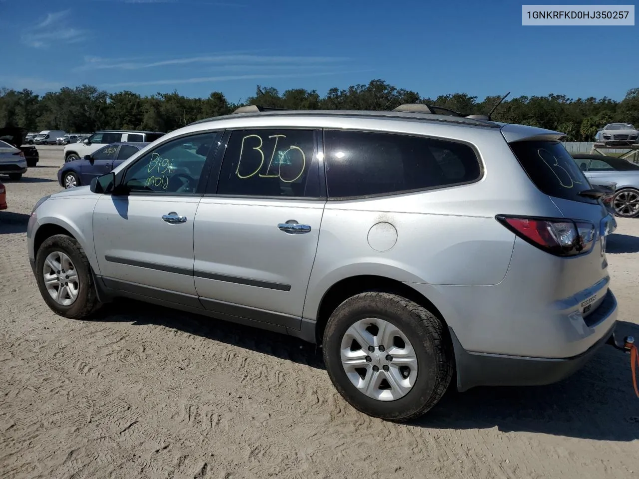 2017 Chevrolet Traverse Ls VIN: 1GNKRFKD0HJ350257 Lot: 76199514