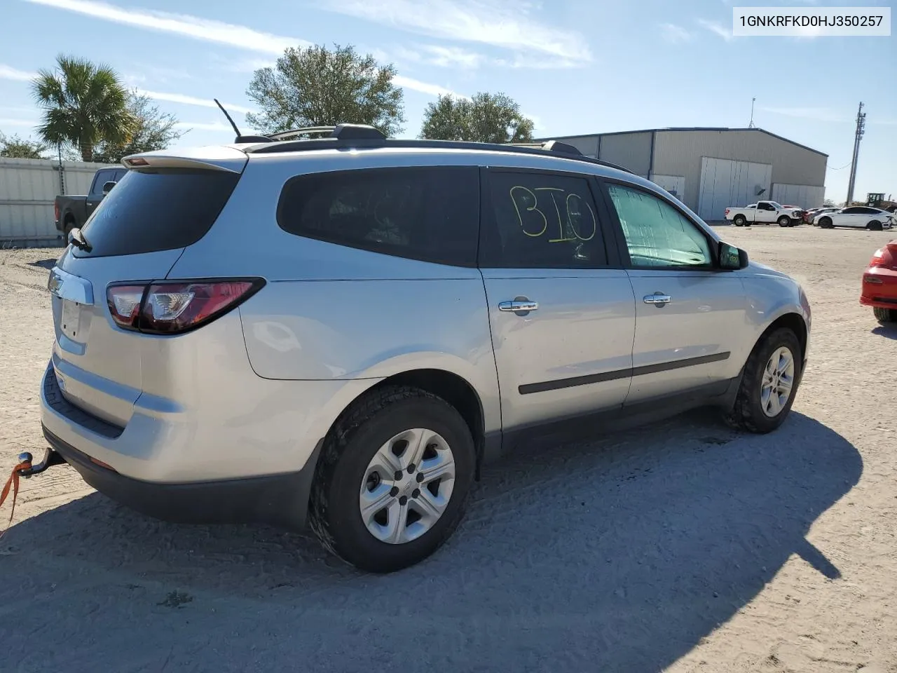 2017 Chevrolet Traverse Ls VIN: 1GNKRFKD0HJ350257 Lot: 76199514