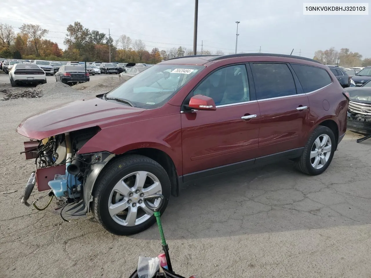 2017 Chevrolet Traverse Lt VIN: 1GNKVGKD8HJ320103 Lot: 76520484