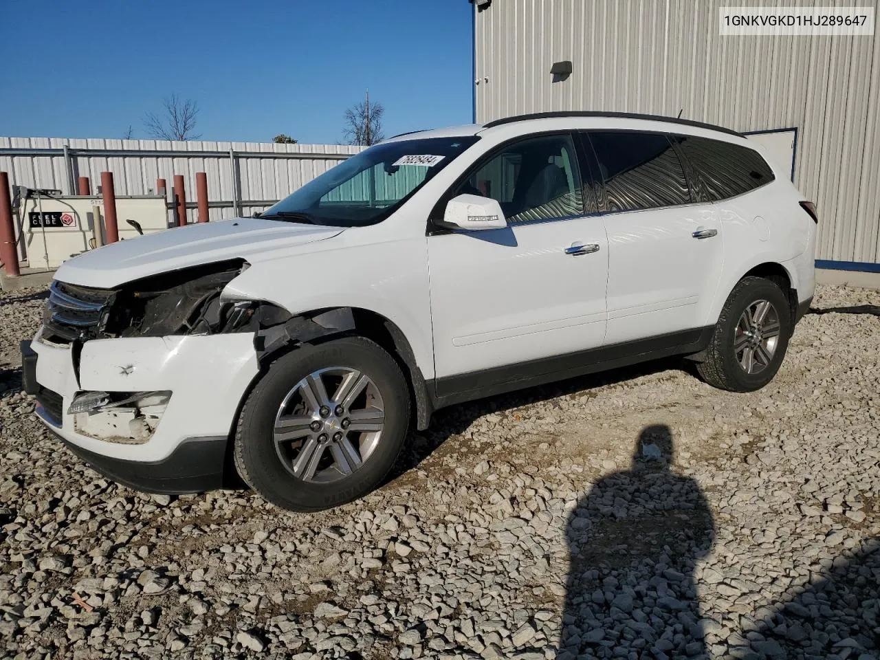 2017 Chevrolet Traverse Lt VIN: 1GNKVGKD1HJ289647 Lot: 76826484