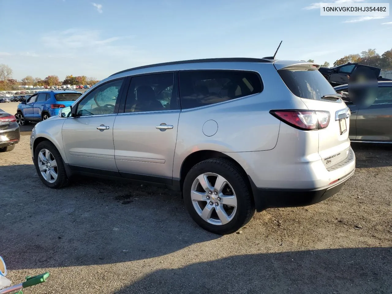 2017 Chevrolet Traverse Lt VIN: 1GNKVGKD3HJ354482 Lot: 77138444