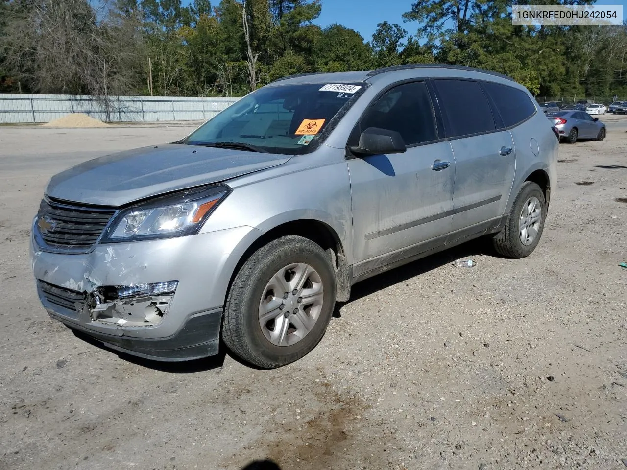 2017 Chevrolet Traverse Ls VIN: 1GNKRFED0HJ242054 Lot: 77195924