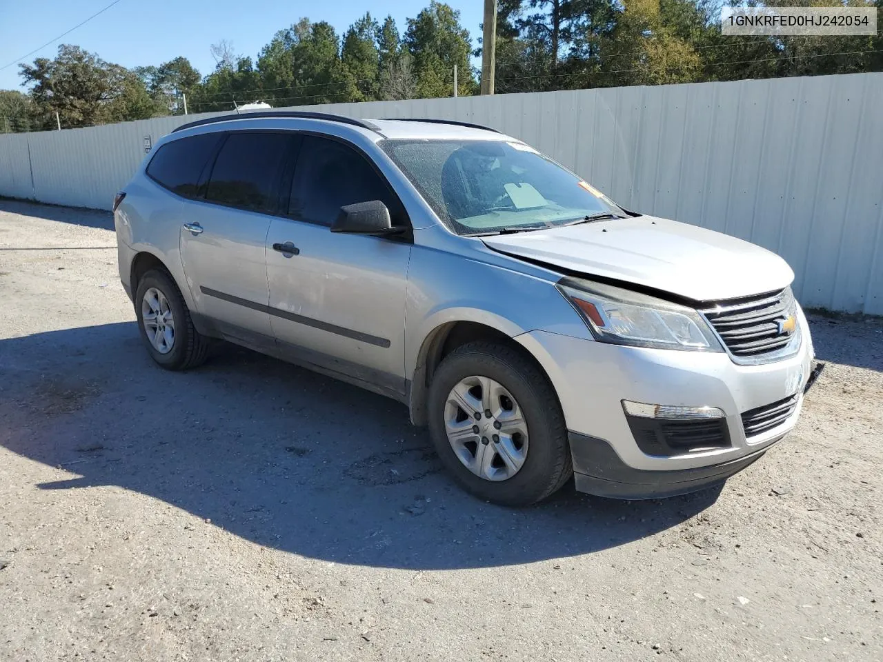 2017 Chevrolet Traverse Ls VIN: 1GNKRFED0HJ242054 Lot: 77195924