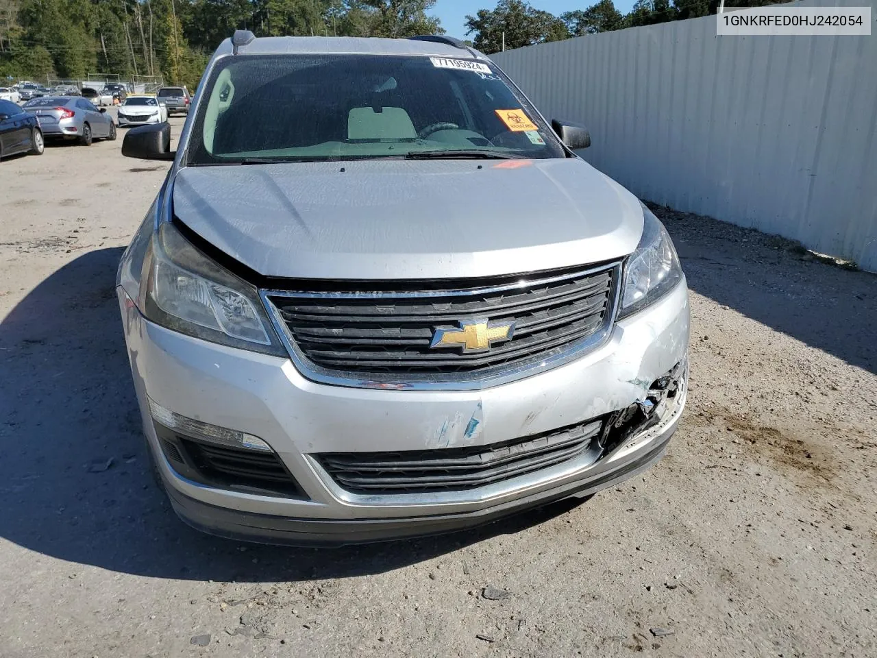 2017 Chevrolet Traverse Ls VIN: 1GNKRFED0HJ242054 Lot: 77195924