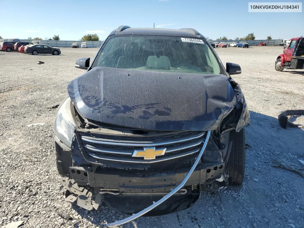 2017 Chevrolet Traverse Lt VIN: 1GNKVGKD0HJ184341 Lot: 77384244