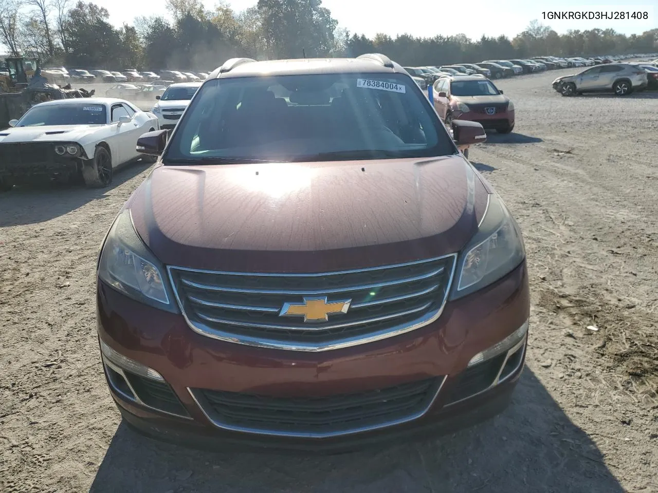 1GNKRGKD3HJ281408 2017 Chevrolet Traverse Lt