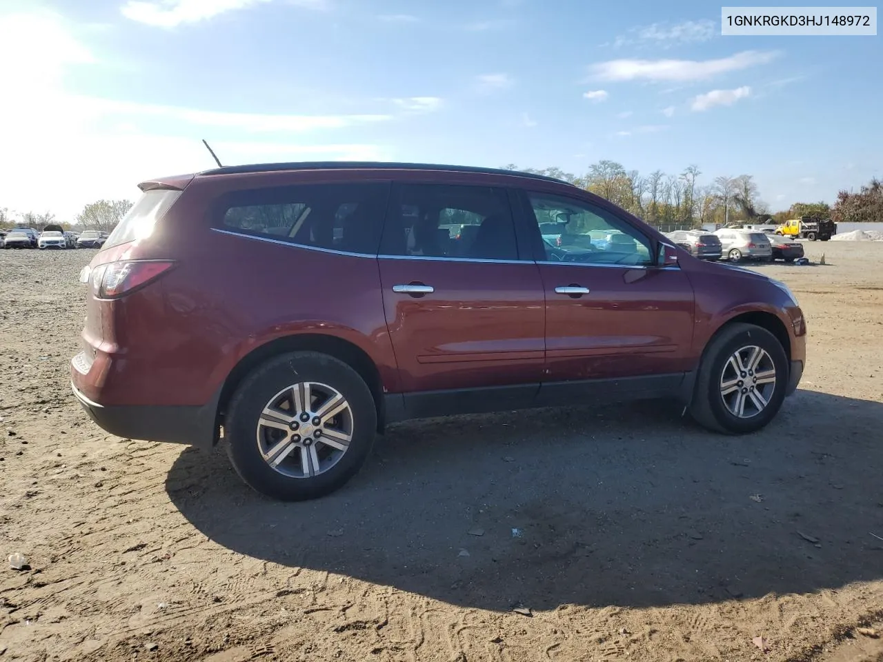 2017 Chevrolet Traverse Lt VIN: 1GNKRGKD3HJ148972 Lot: 79114224