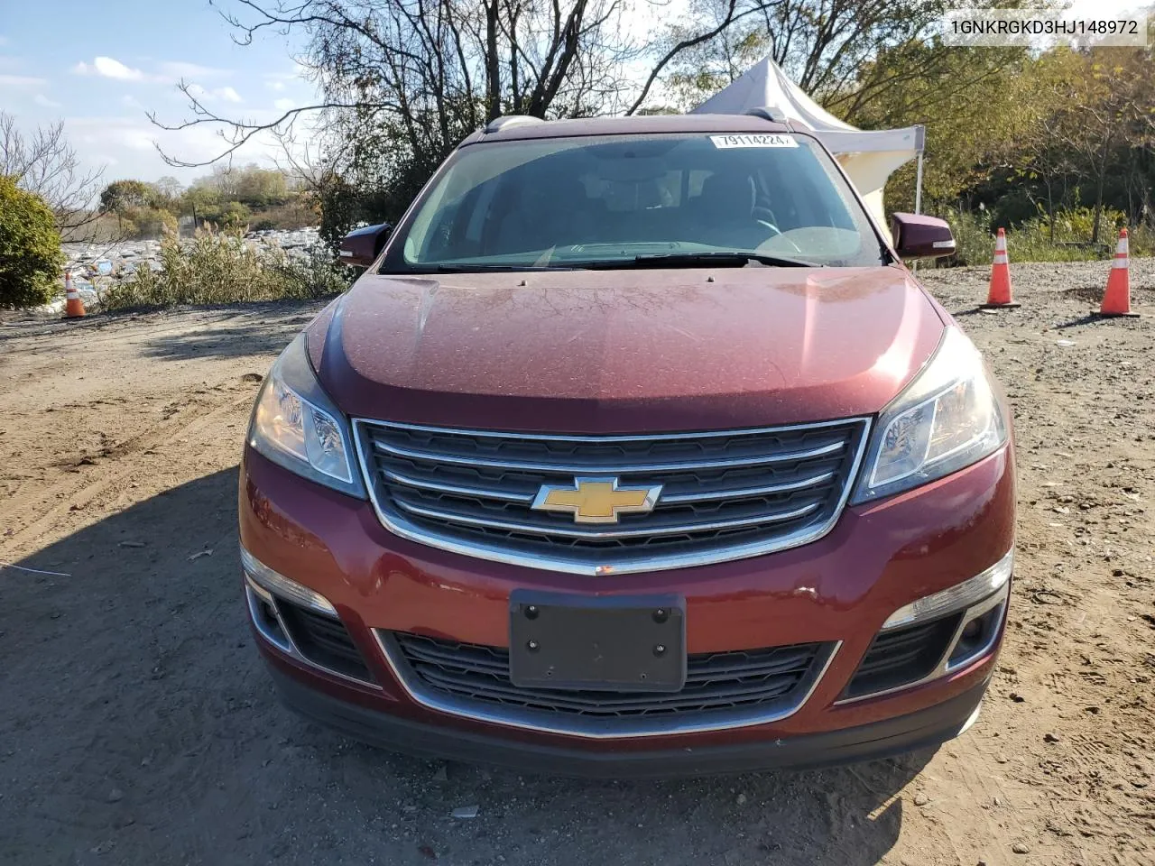 2017 Chevrolet Traverse Lt VIN: 1GNKRGKD3HJ148972 Lot: 79114224