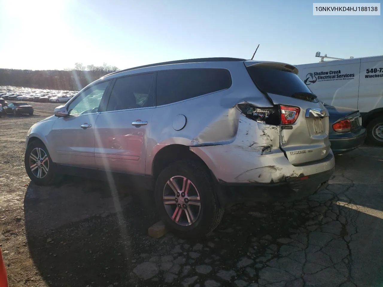 2017 Chevrolet Traverse Lt VIN: 1GNKVHKD4HJ188138 Lot: 79821954