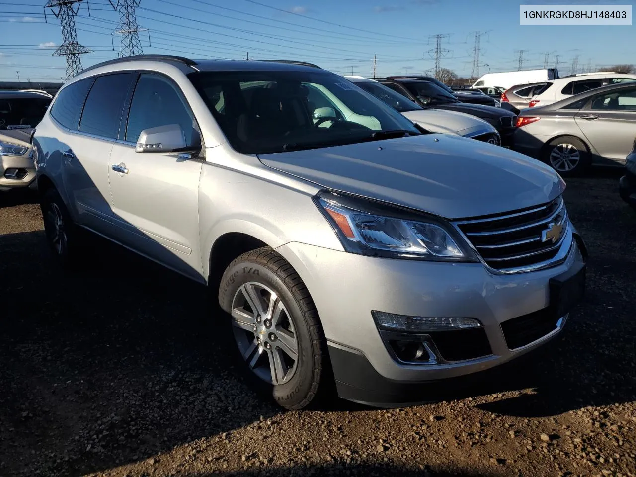 2017 Chevrolet Traverse Lt VIN: 1GNKRGKD8HJ148403 Lot: 80021944