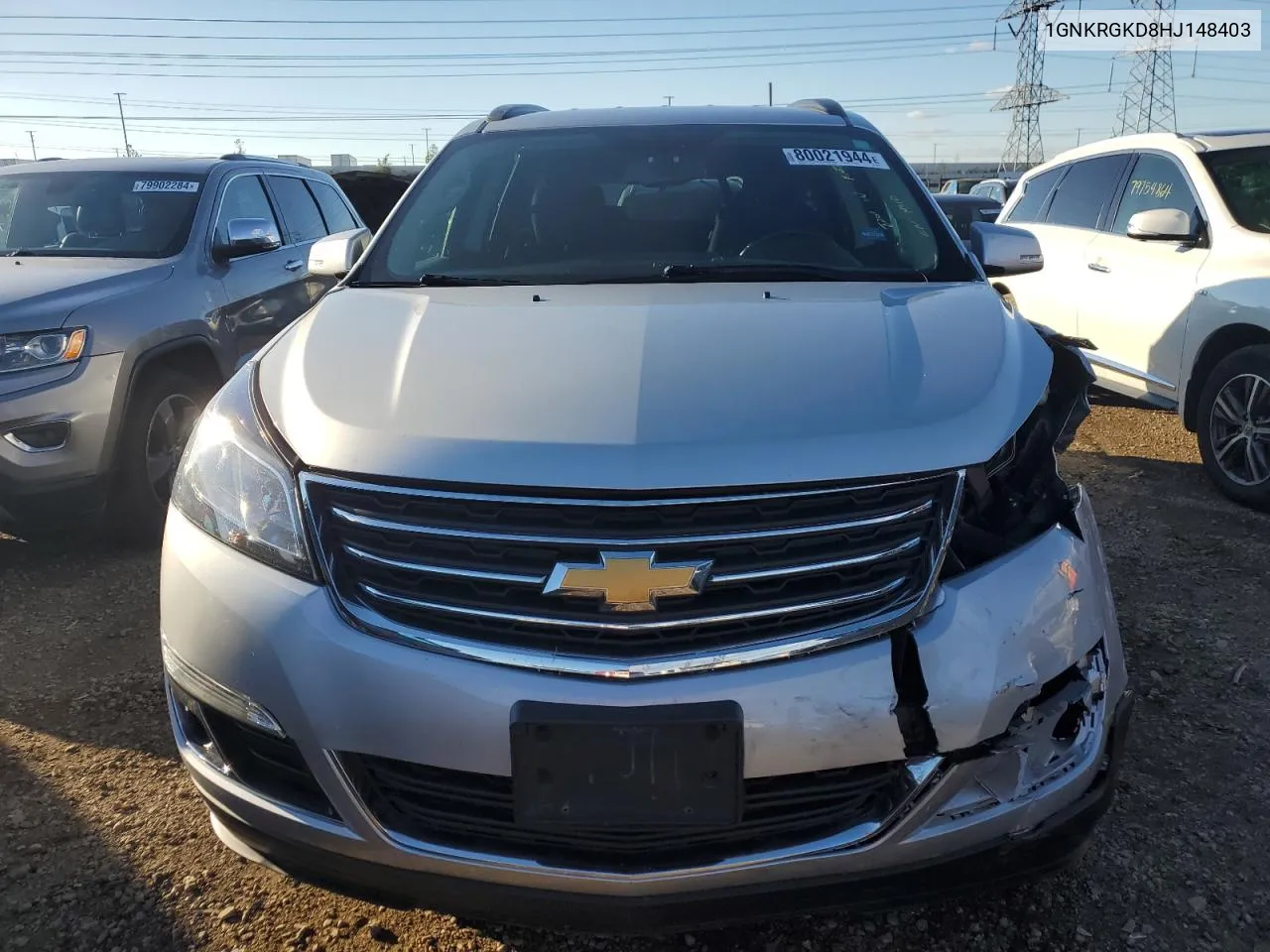 2017 Chevrolet Traverse Lt VIN: 1GNKRGKD8HJ148403 Lot: 80021944