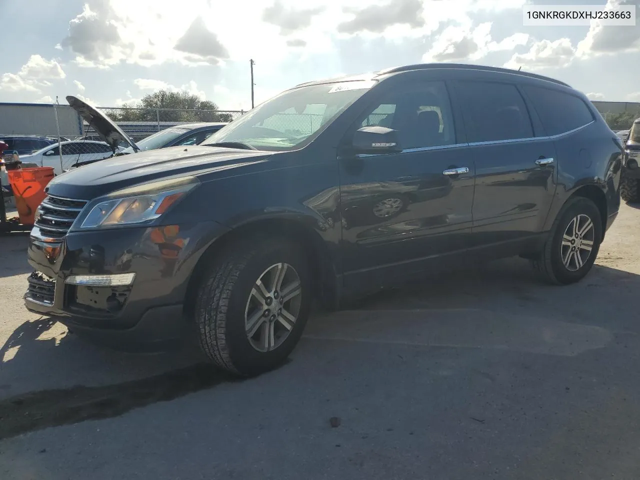 2017 Chevrolet Traverse Lt VIN: 1GNKRGKDXHJ233663 Lot: 80103054