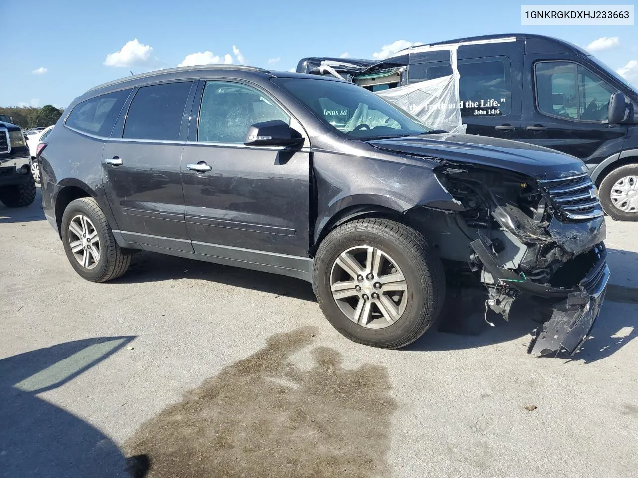 2017 Chevrolet Traverse Lt VIN: 1GNKRGKDXHJ233663 Lot: 80103054