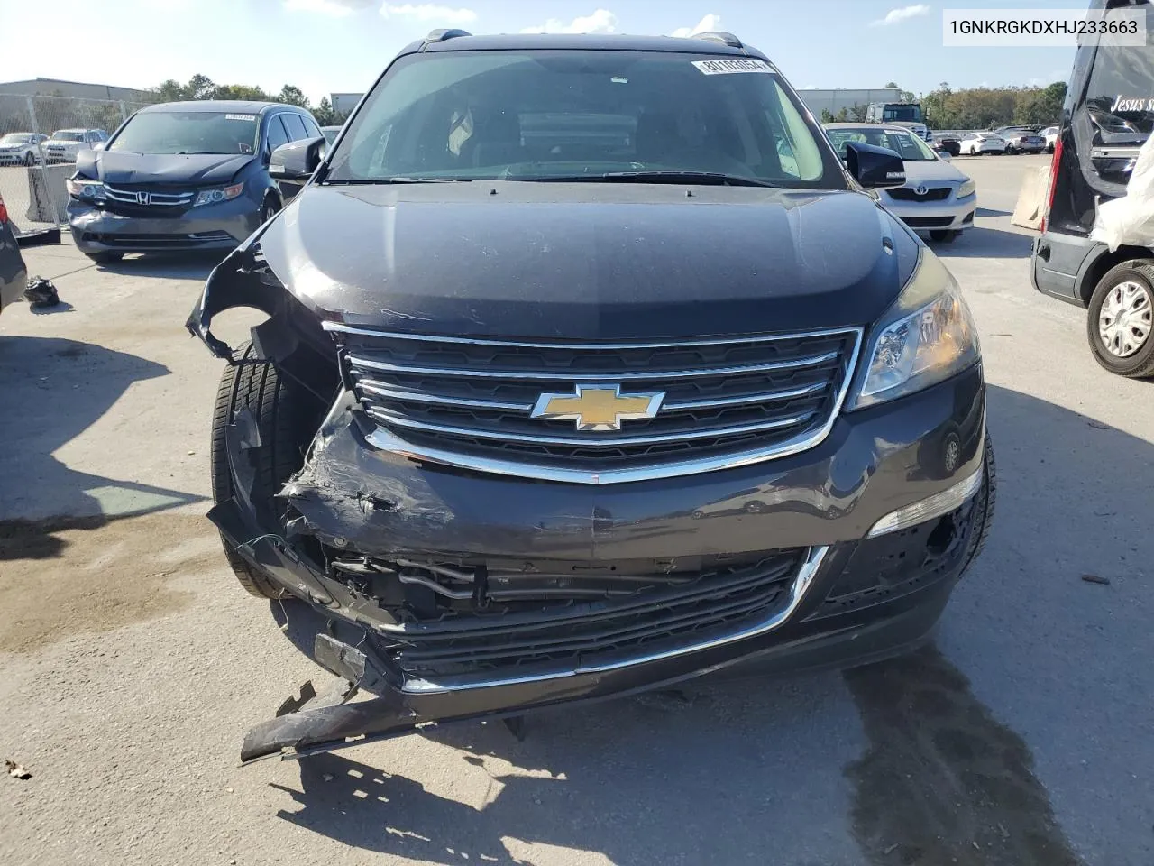 2017 Chevrolet Traverse Lt VIN: 1GNKRGKDXHJ233663 Lot: 80103054