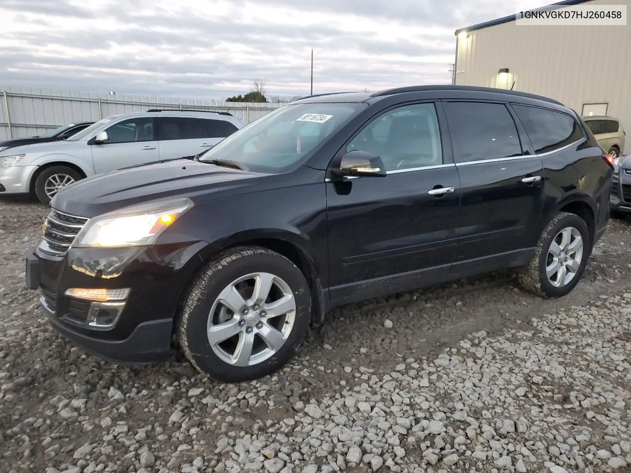 2017 Chevrolet Traverse Lt VIN: 1GNKVGKD7HJ260458 Lot: 80116734