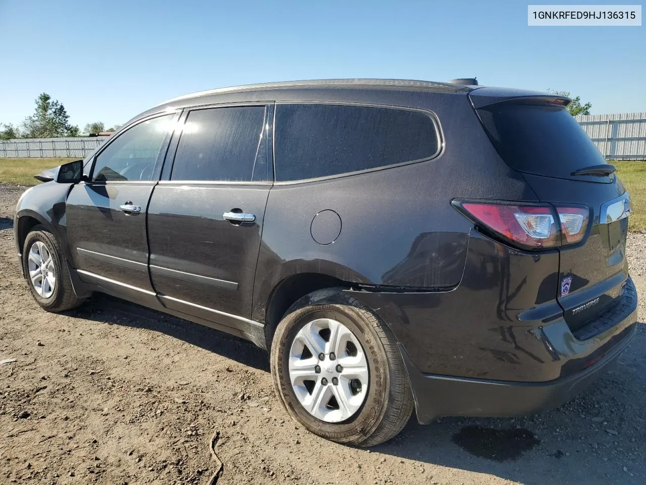 2017 Chevrolet Traverse Ls VIN: 1GNKRFED9HJ136315 Lot: 80472564