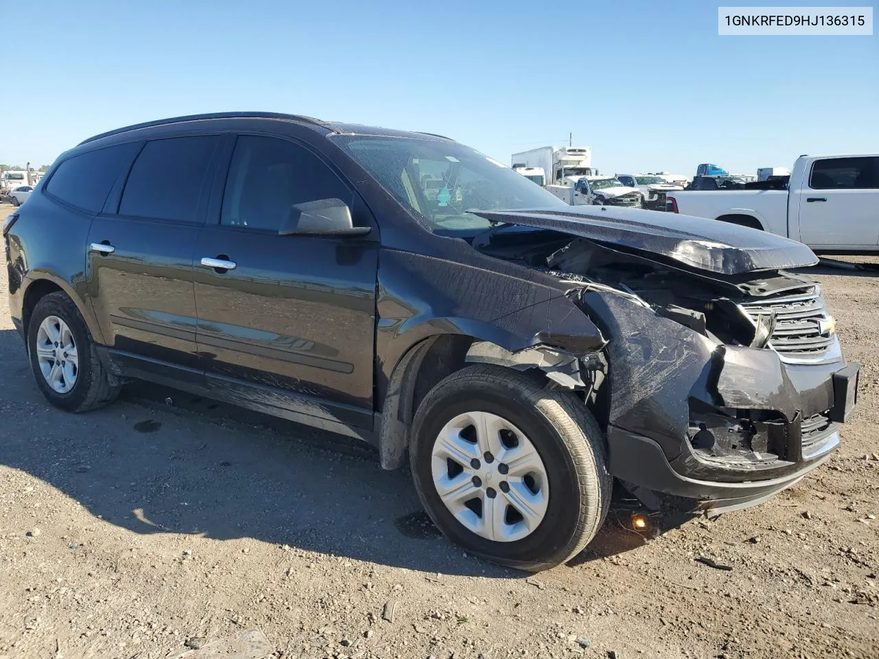 2017 Chevrolet Traverse Ls VIN: 1GNKRFED9HJ136315 Lot: 80472564