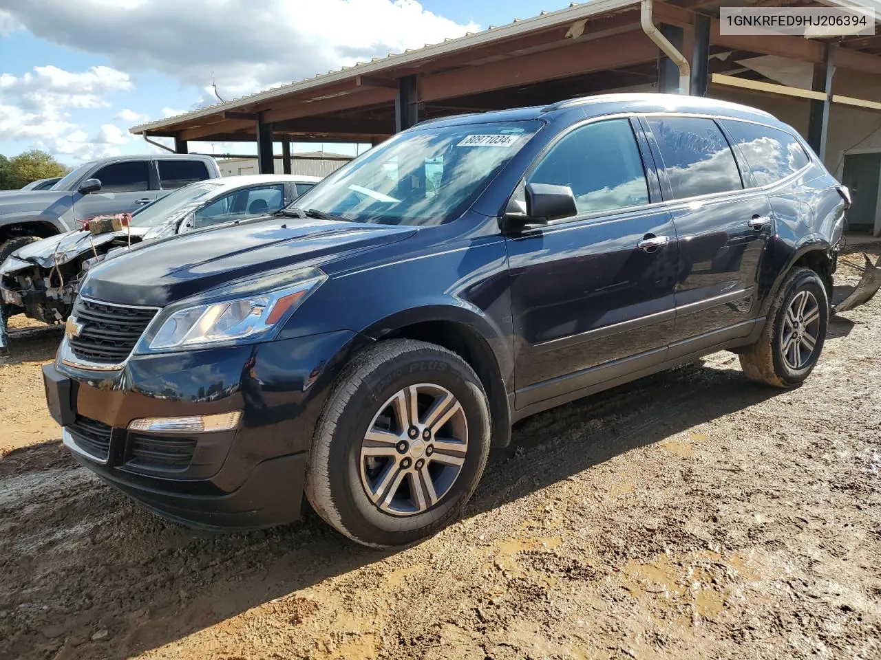 2017 Chevrolet Traverse Ls VIN: 1GNKRFED9HJ206394 Lot: 80971034