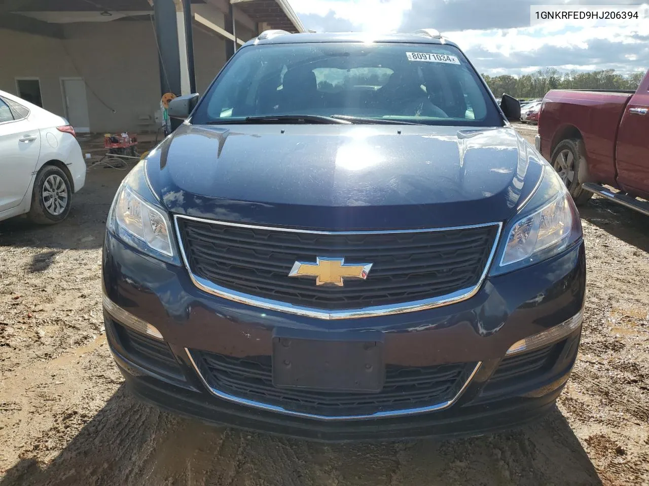 2017 Chevrolet Traverse Ls VIN: 1GNKRFED9HJ206394 Lot: 80971034