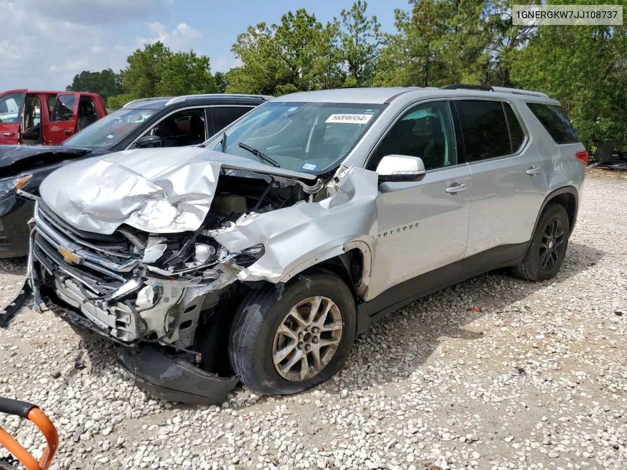 1GNERGKW7JJ108737 2018 Chevrolet Traverse Lt