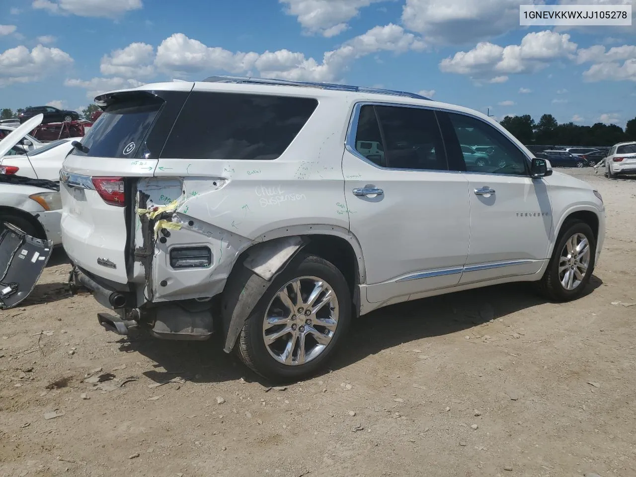 1GNEVKKWXJJ105278 2018 Chevrolet Traverse High Country