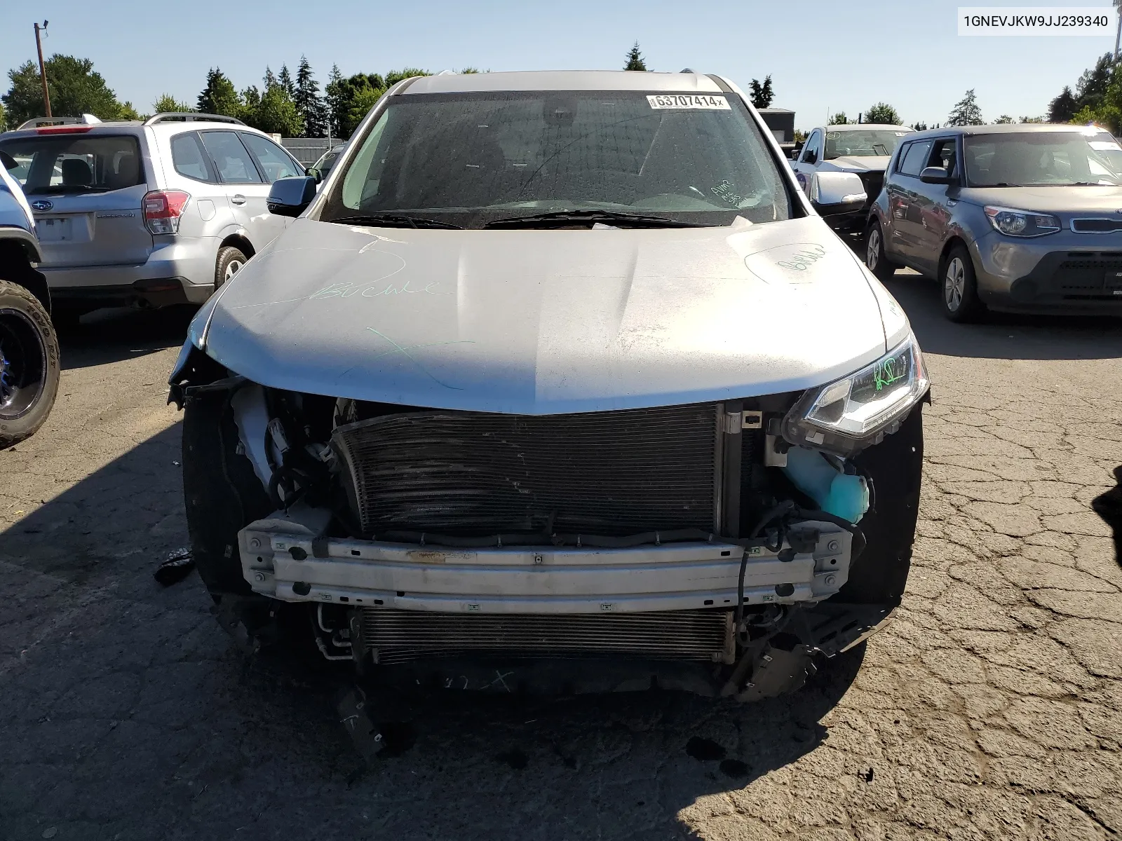 1GNEVJKW9JJ239340 2018 Chevrolet Traverse Premier