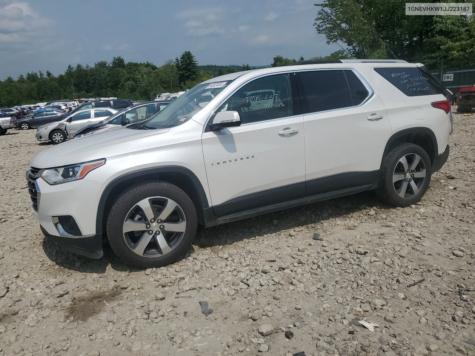 2018 Chevrolet Traverse Lt VIN: 1GNEVHKW1JJ223187 Lot: 64687454