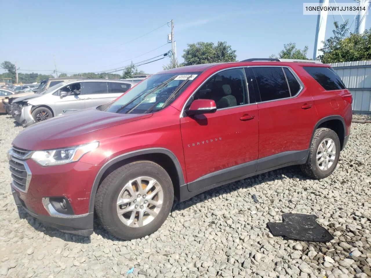 1GNEVGKW1JJ183414 2018 Chevrolet Traverse Lt