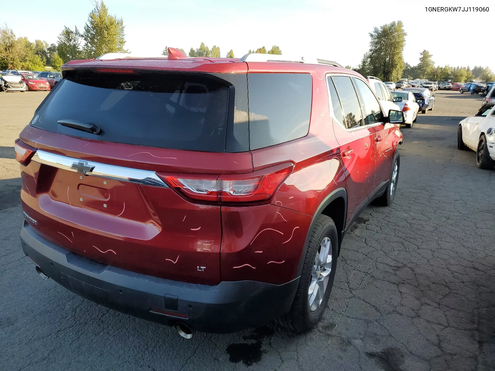 2018 Chevrolet Traverse Lt VIN: 1GNERGKW7JJ119060 Lot: 69012034