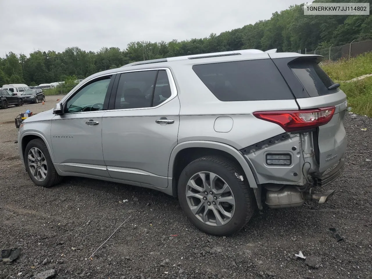 2018 Chevrolet Traverse Premier VIN: 1GNERKKW7JJ114802 Lot: 69092174