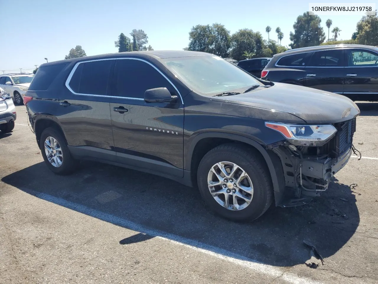 2018 Chevrolet Traverse Ls VIN: 1GNERFKW8JJ219758 Lot: 69723464