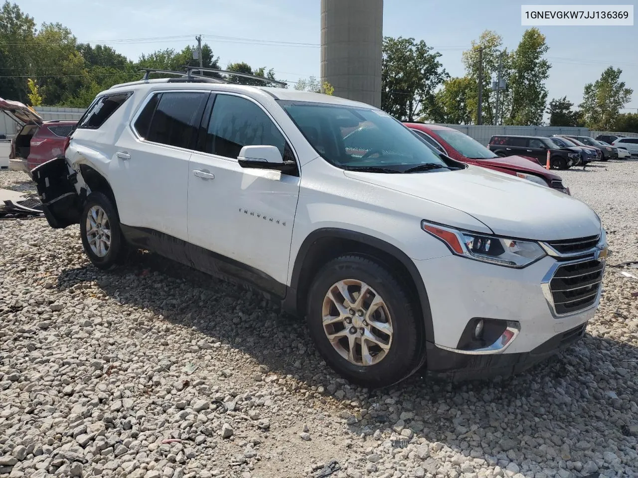 1GNEVGKW7JJ136369 2018 Chevrolet Traverse Lt