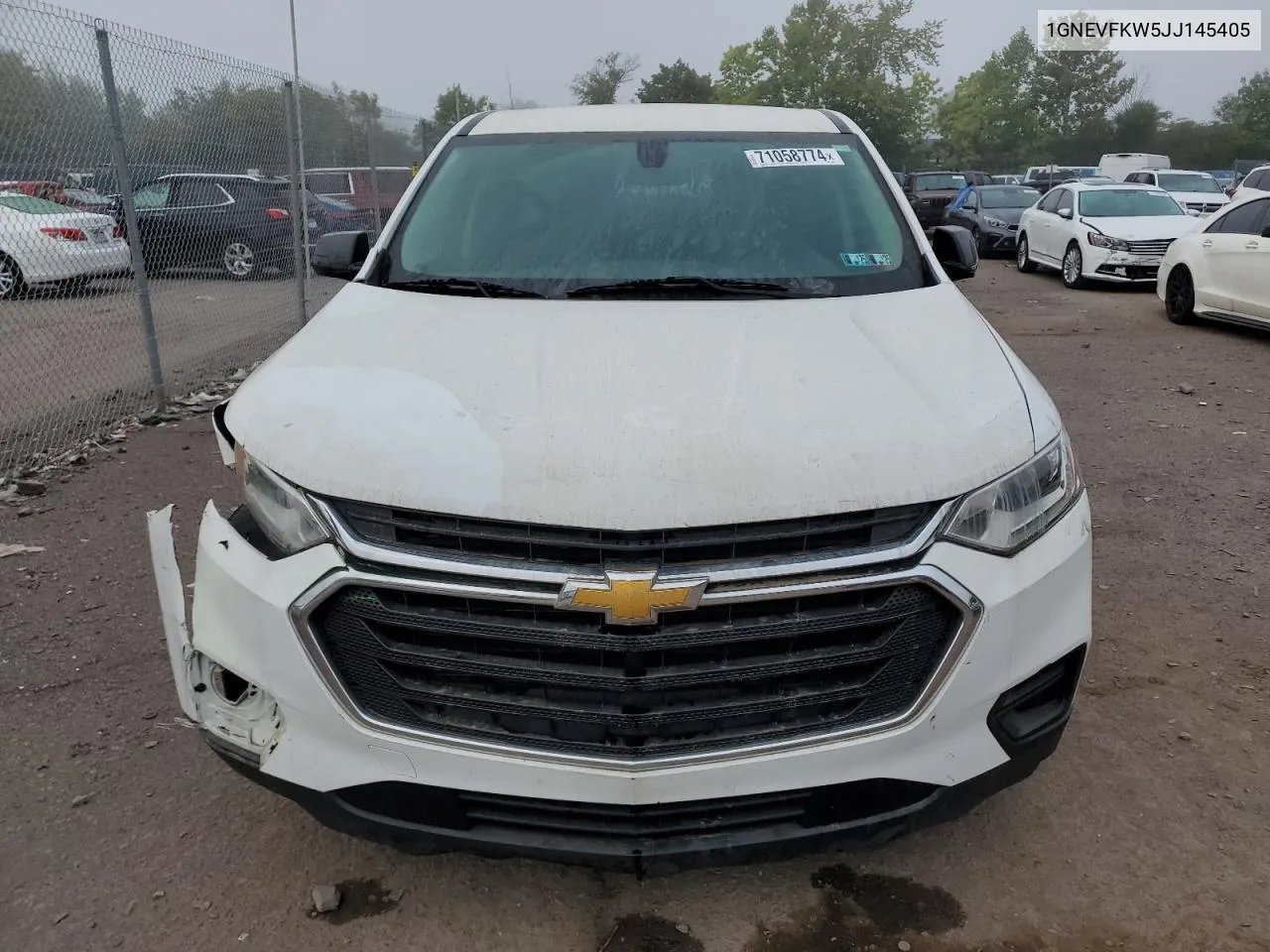 2018 Chevrolet Traverse Ls VIN: 1GNEVFKW5JJ145405 Lot: 71058774