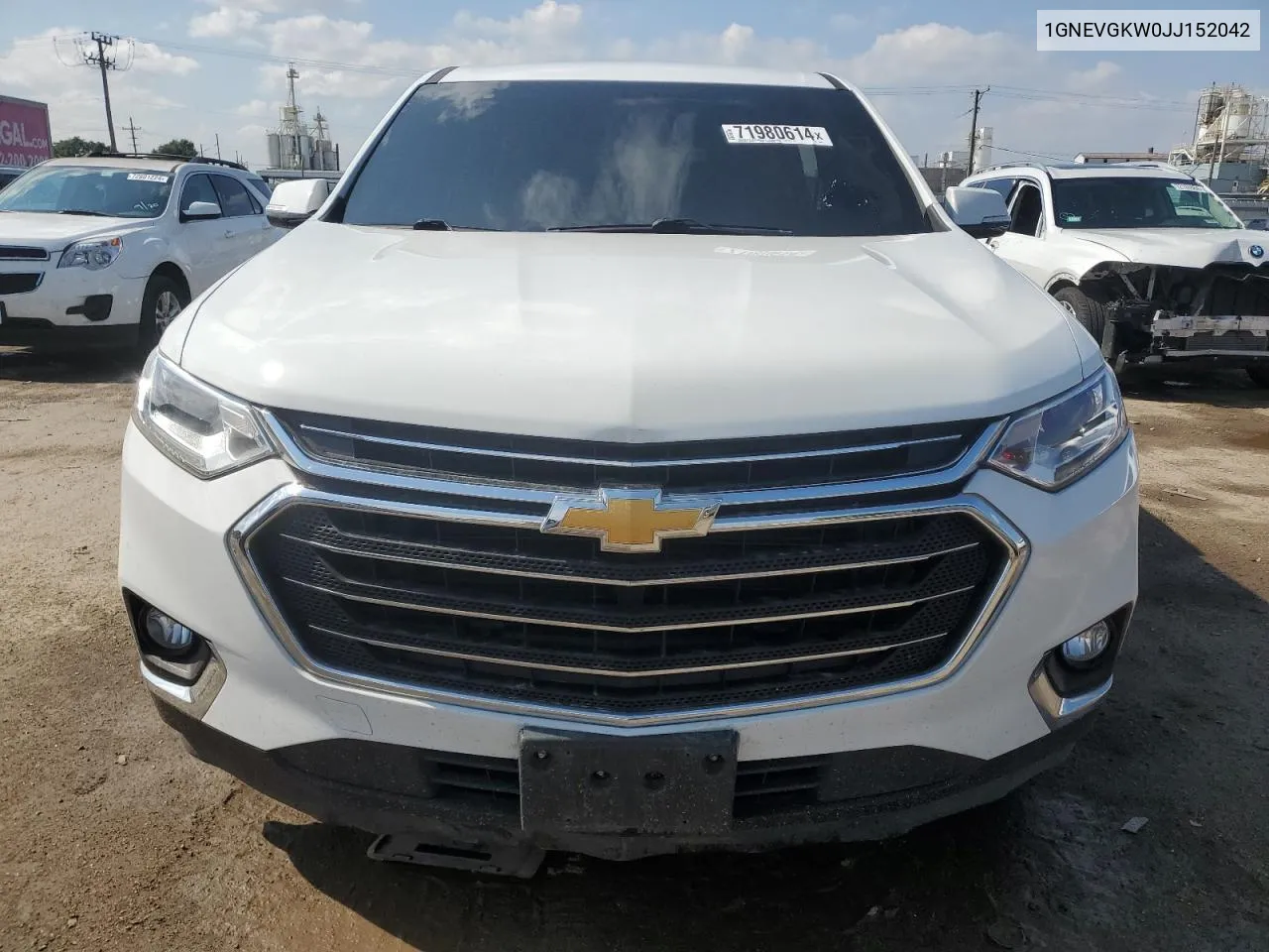 1GNEVGKW0JJ152042 2018 Chevrolet Traverse Lt