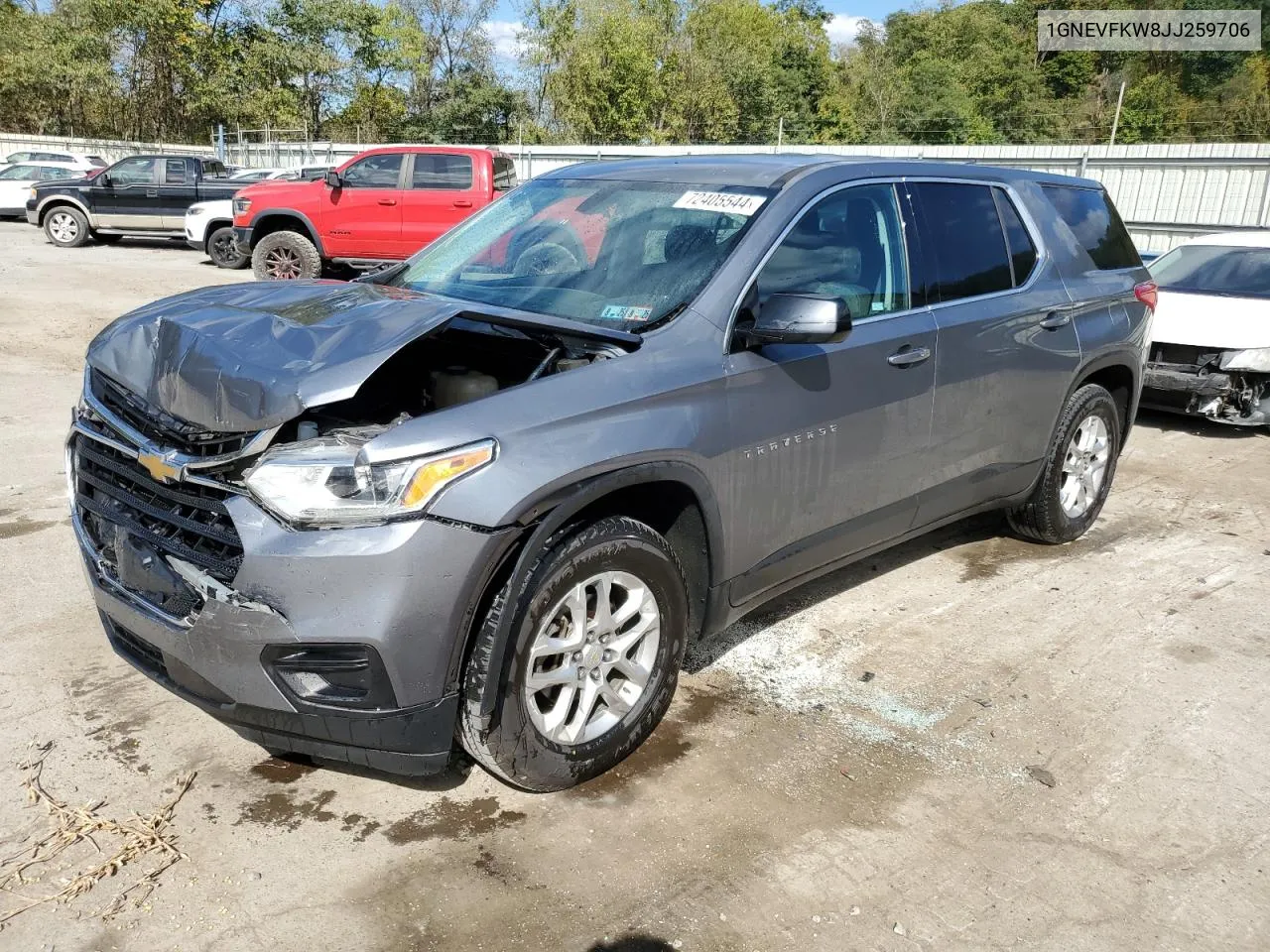 1GNEVFKW8JJ259706 2018 Chevrolet Traverse Ls